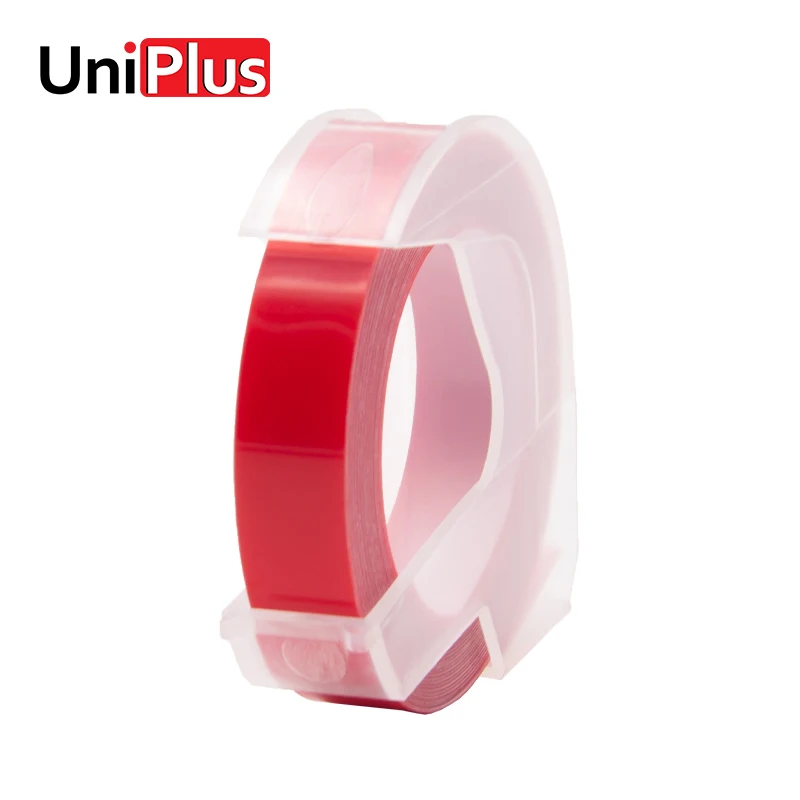 UniPlus красный ПВХ принтер лента DYMO 3D этикетка производитель 154000 814580 12965 12966 9 мм