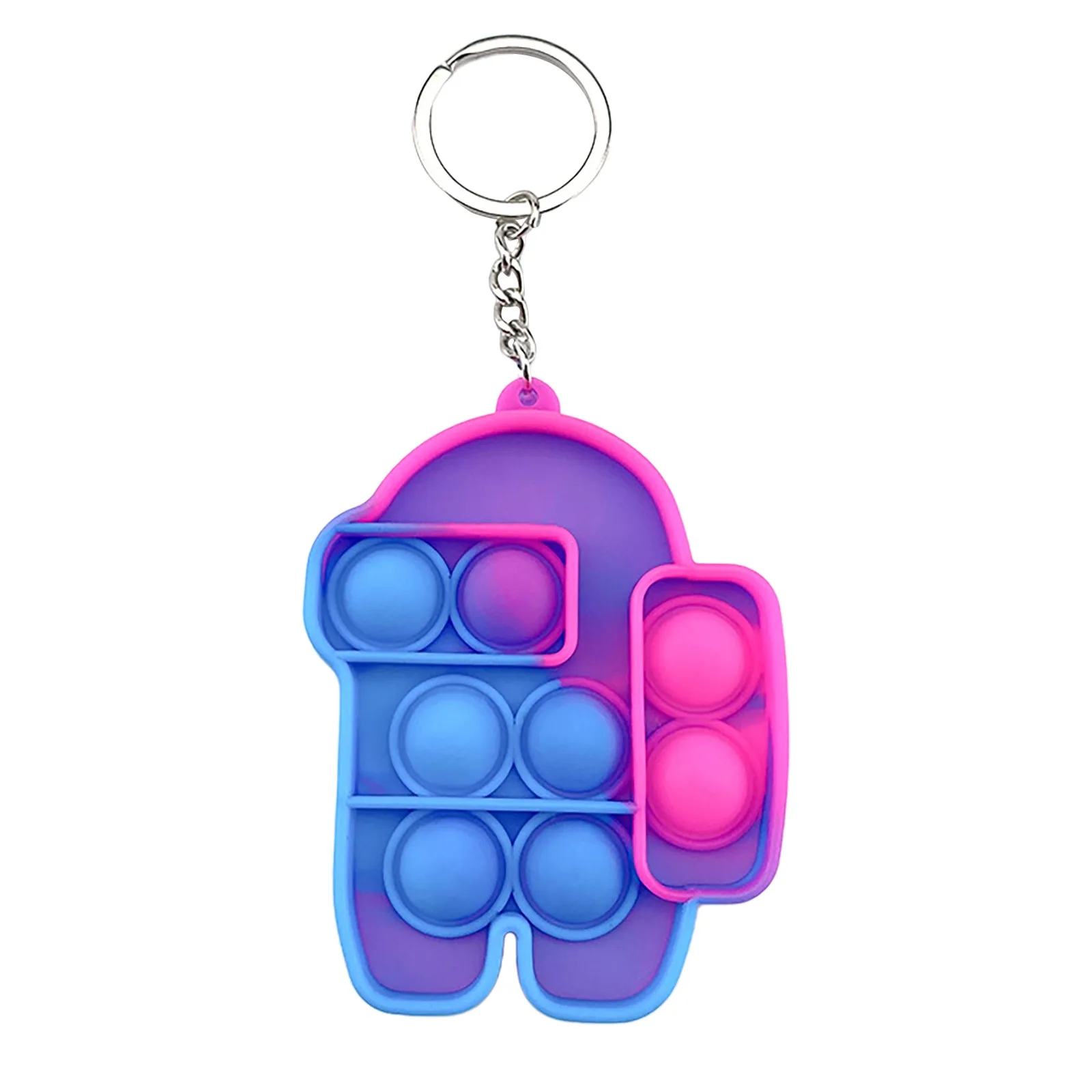 Mini Pops Simple Dimple Keychain Its Push Bubble Anxiety Sensory Fidget Toy Anti Stress Relief For Autism Adults Key Chain Toys nedo stress ball Squeeze Toys