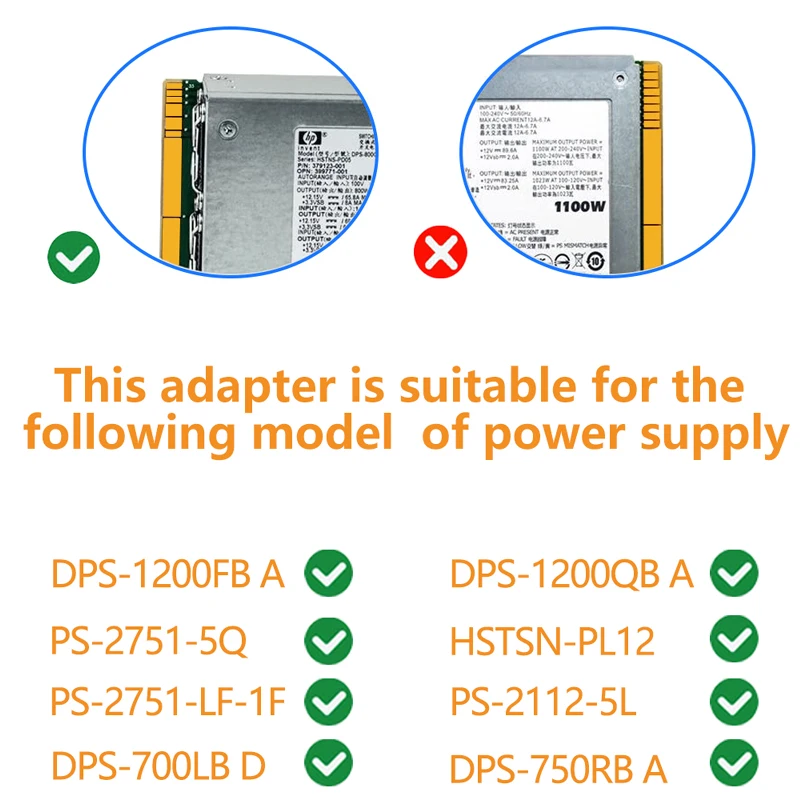 12V Power Board for HP 1200W/750W PSU - ATX 8Pin Breakout Board for Server GPU BTC Bitcoin Miner Mining Description Image.This Product Can Be Found With The Tag Names Computer Cables Connecting, Computer Peripherals, PC Hardware Cables Adapters, Power adapter