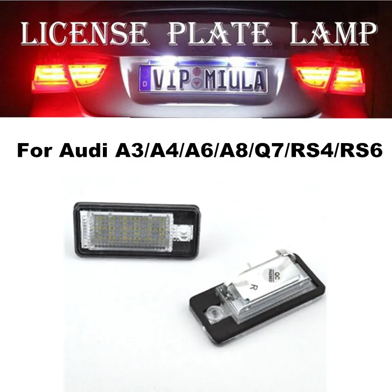 20pcs Car Light For Audi A3/A4/A6/A8/Q7/RS4/RS6 LED License Plate Lamp White Color Auto Accessories Size 70x33x18mm | Автомобили и