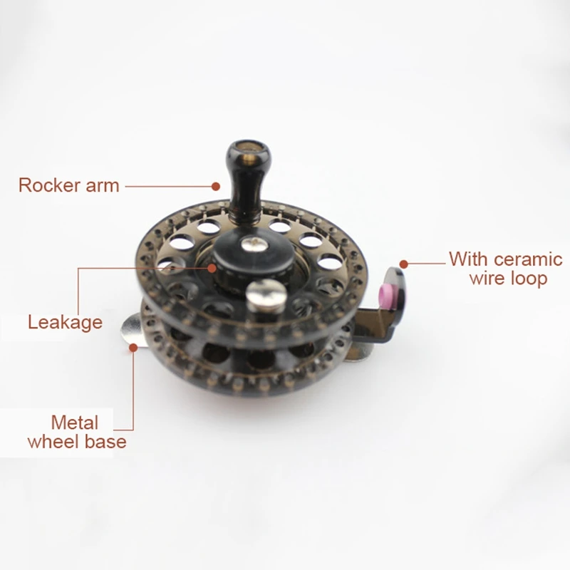 Прозрачная Летающая Катушка левая/правая рука пластиковое летающее рыболовное колесо v-образная форма ультра-светильник плот колесо для подледной рыбалки