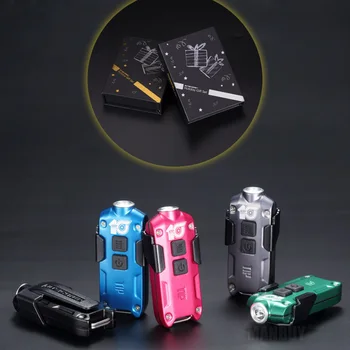 

NITECORE 10th Anniversary Commemorative Edition TIP2020 Metal USB Rechargeable Key Button Light With Clip EDC Flashlight 5colors