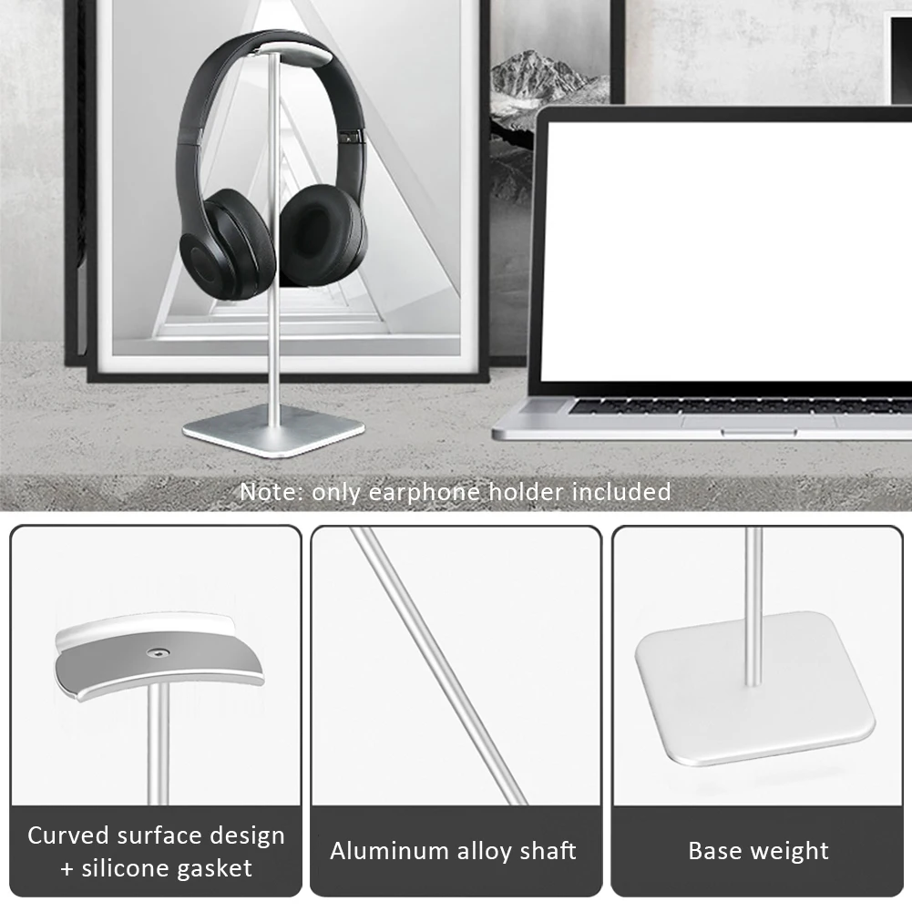 Table Solid Base Storage Detachable Display Headphone Stand Universal Holder Non Slip Hanger Home Office Portable Aluminum Alloy