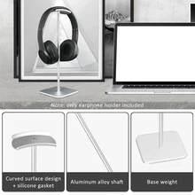 Table Solid Base Storage Detachable Display Headphone Stand Universal Holder Non Slip Hanger Home Office Portable Aluminum Alloy