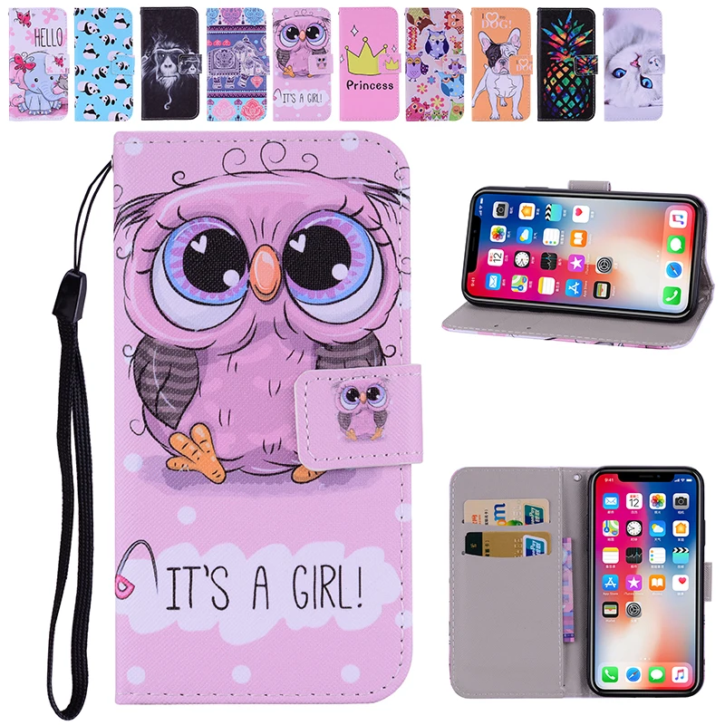 Чехол-книжка для Apple iphone 5 5s 6 6s 7 8X6 plus 7plus 8plus XR Xs Max мягкий чехол кожаный телефона |