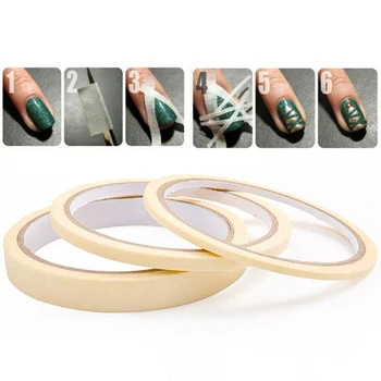 

3Pc/Set Manicure Nail Art Tips Tape Sticker Guide Stencil Tape Roll Sticker Wrap