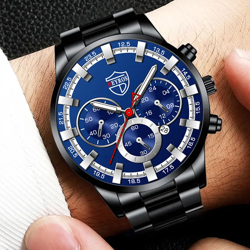 Fashion Mens Watches Luxury Men Sports Gold Stainless Steel Quartz Wrist Watch Man Business Casual Leather Watch часы мужские - Image 6