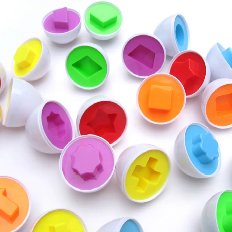 

6 Pcs/set Baby Montessori Math Toys Smart Eggs 3D Puzzle Game Child Early Education Toys Mixed Shape Eggs Random Colors&Shapes