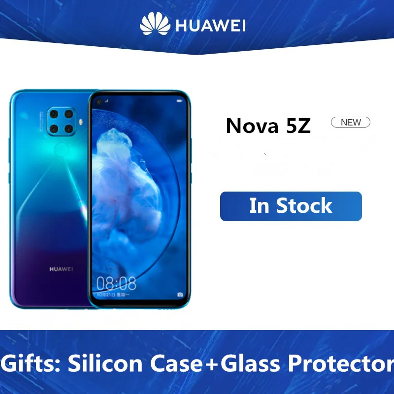 HuaWei Nova 5z смартфон Kirin 810 6,2" ips 2340X1080 6 ГБ ОЗУ 128 Гб ПЗУ Мп+ Мп отпечаток пальца