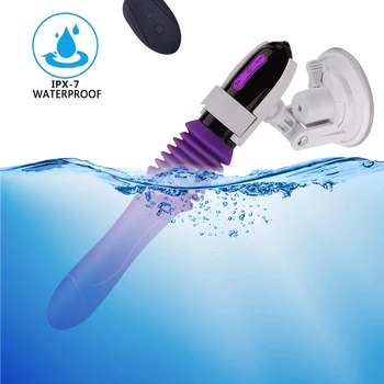 Low Noise For Orgasm Thrusting Dildo Vibrator Automatic G Spot Vibrator With Suction Cup Retractable Pussy Large Size Vibrator 4