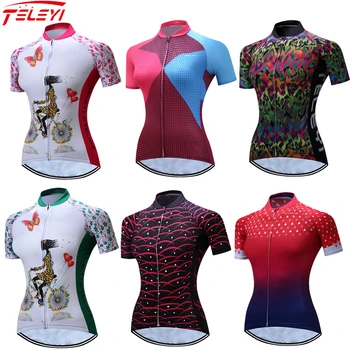 

2020 Cycling Jersey women Bike Jerseys road MTB bicycle shirts Ropa Ciclismo maillot Racing tops breathable girl cycle top White