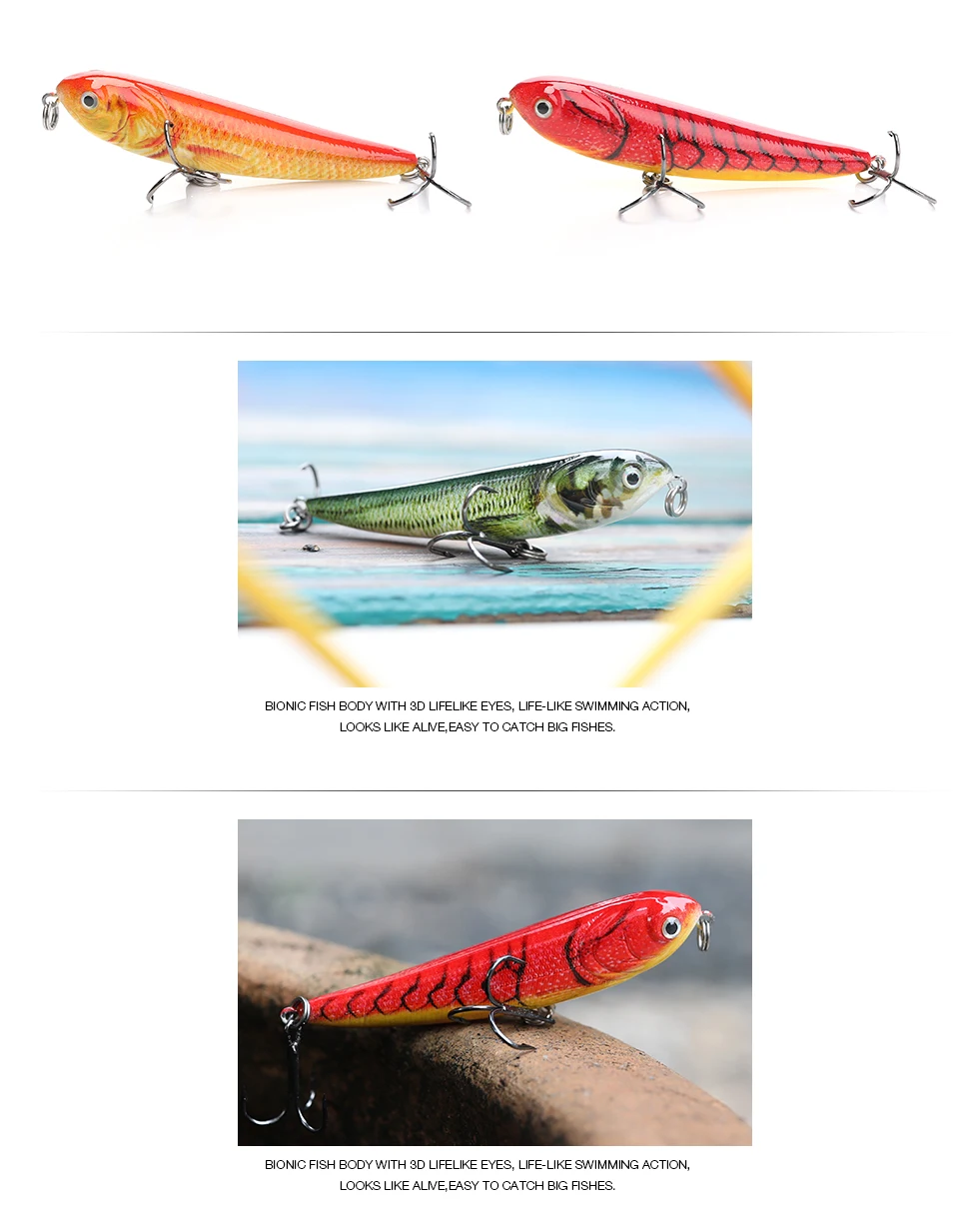 TREHOOK Topwater Pencil Lure 10cm 17g Floating Hrad Lure for Trout Fishing Lures Wobblers Artificial Bait Rattling Crankbaits 09