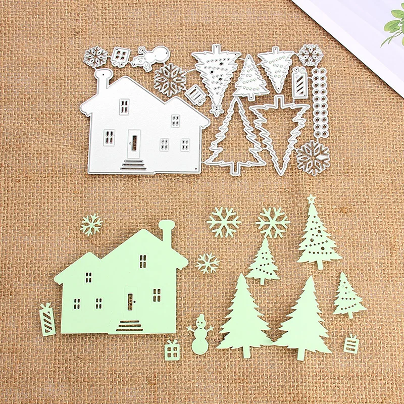 

Cutting Dies Christmas House Scrapbooking Dies Metal Craft Die Cut Stamps Embossing New 2018 Cardmaking Decor Mallen En Stansen