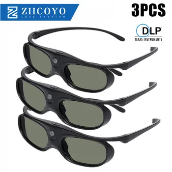 

3PCS Active Shutter Rechargeable 3D Glasses Support 96HZ/120HZ/144HZ For Xgimi Z3/Z4/H1 NutsG1/P2 BenQ Acer & DLP LINK Projector