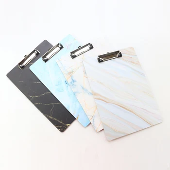 

Domikee A4 creative marble pattern wooden clipboard,office school drawing pad report folder for document organizer stationery