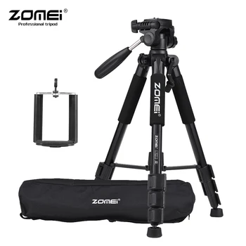 

ZOMEI Q100 Q111 Professional Portable Travel Aluminum Camera Tripod w/Pan Head Phone Holder for SLR DSLR Digital Camera Tripod