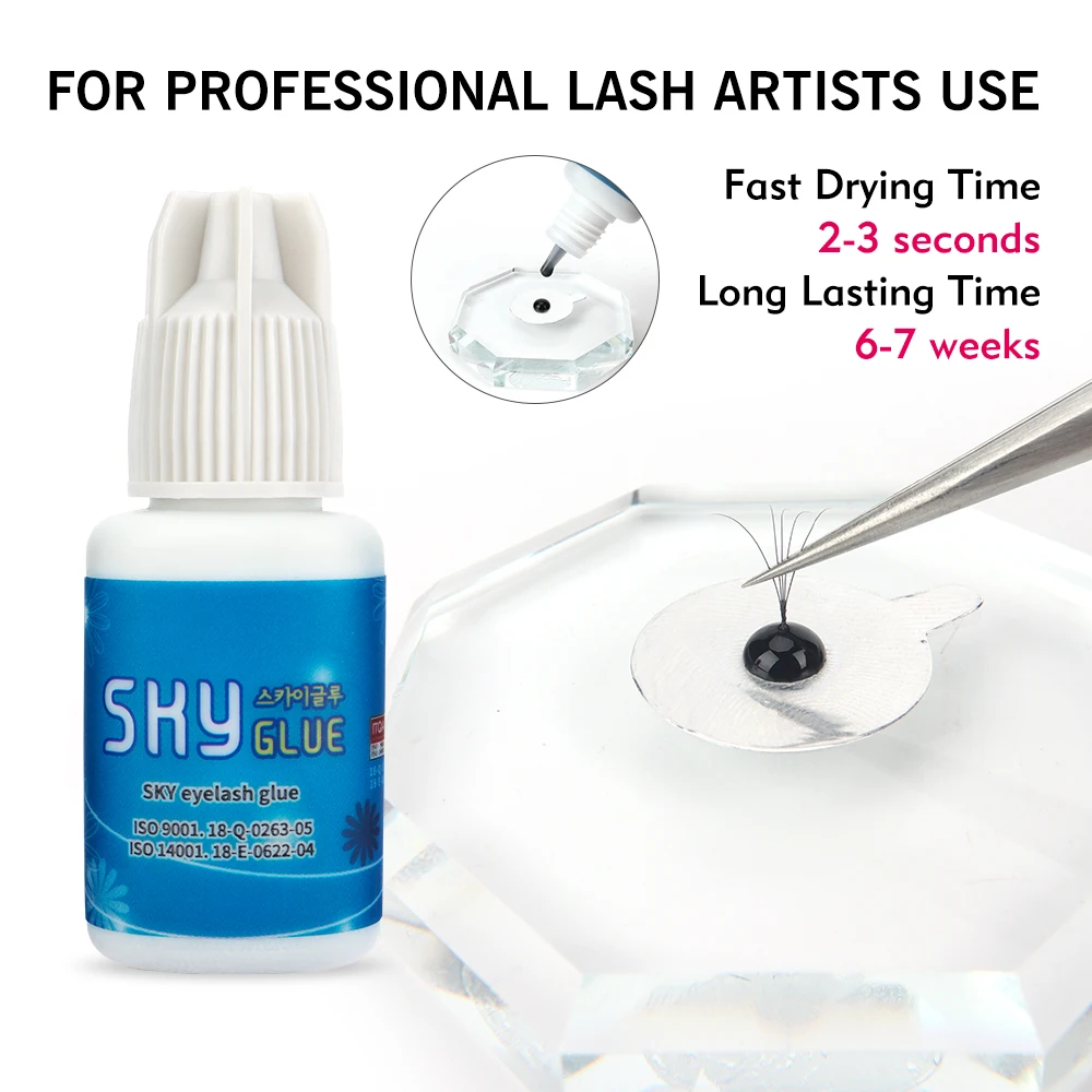 Misslamode Eyelash Extension Glue Fast Drying Eyelash Black Glue Eyelashes Professional glue Last Over 6-7Weeks
