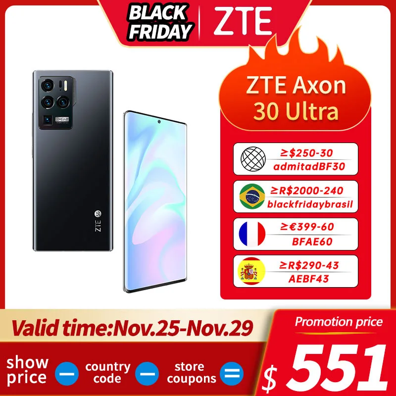 Global Version ZTE Axon 30 Ultra 5G Mobile Phone 6.67