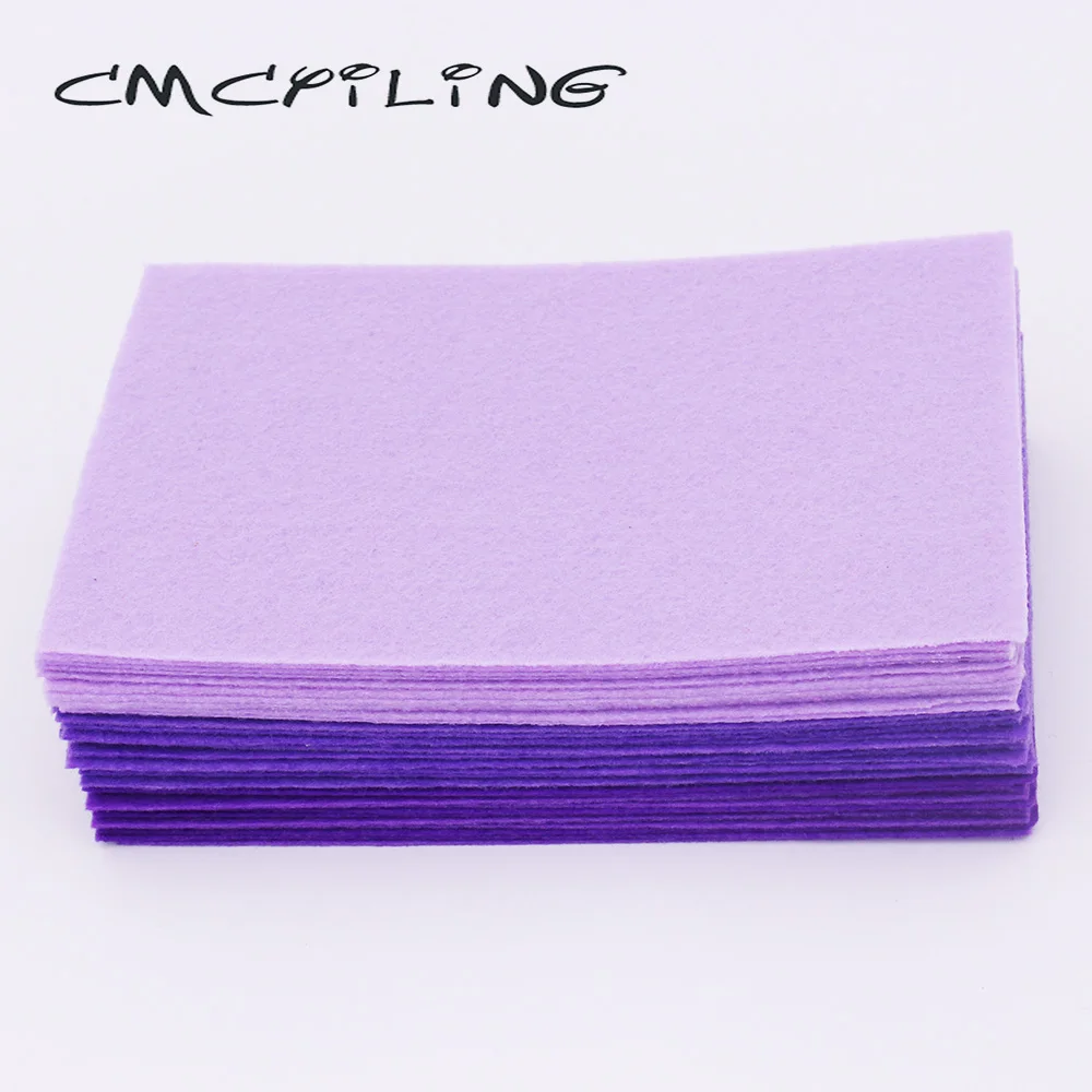 CMCYILING 40 шт./партия 10*15 см фетровая ткань 1 мм Толщина полиэстер ткань для Швейное Ремесло «сделай сам» скрапбук фетровые листы фиолетовый