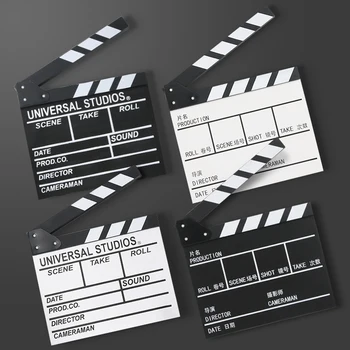 

Retor Director Video Scene Clapperboard TV Movie Clapper Board Film Cut Prop Dry Erase Director