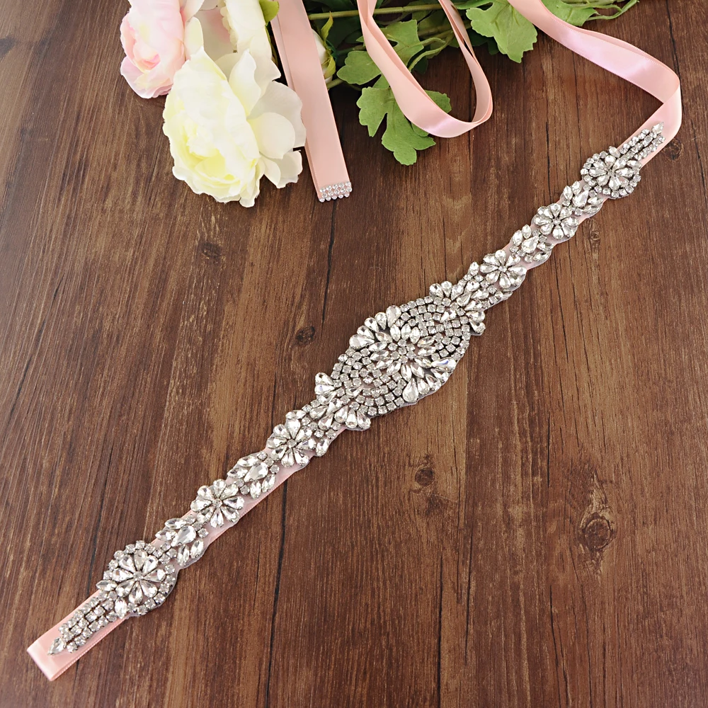vintage pink S123B свадебные пояса - Цвет: vintage pink