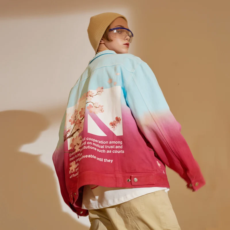 Японские уличные джинсы SakuraWar модное пальто Homme хлопок хип-хоп ковбой Jaqueta Masculino куртка-бомбер