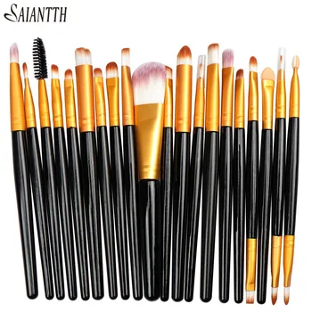 

Saiantth 20pcs/set Eyes Makeup Brushes Kit Eyeshadow Eyebrow Concealer Foundation Cosmetic Tool Professional Eye Beauty Eyeliner