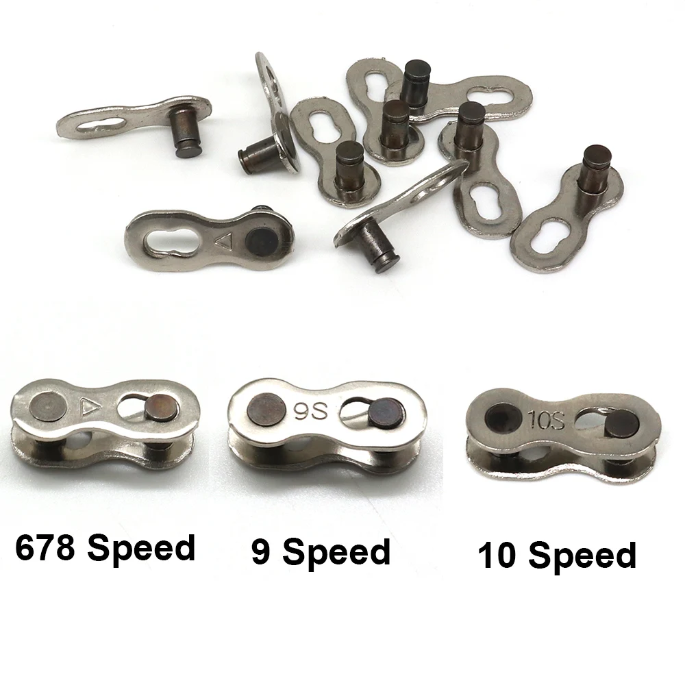 2pcs Bike Bicycle Chain For 6/7/8/9/10 Speet Quick Master Links Joint Connector