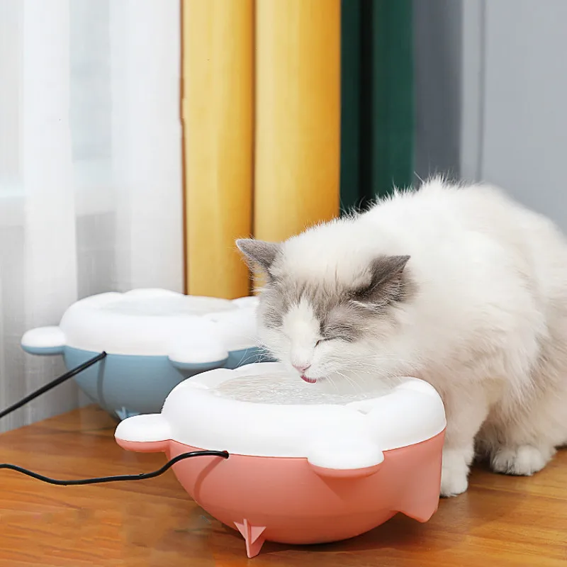 

Cat Water Fountain Dog Cat Food Bowl with Water Bottle Automatic Water Dispenser Feeder Automatic Flow Cycle Dog Feede