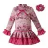 Pettigirl/винтажная осенняя и зимняя одежда с цветочным рисунком для маленьких