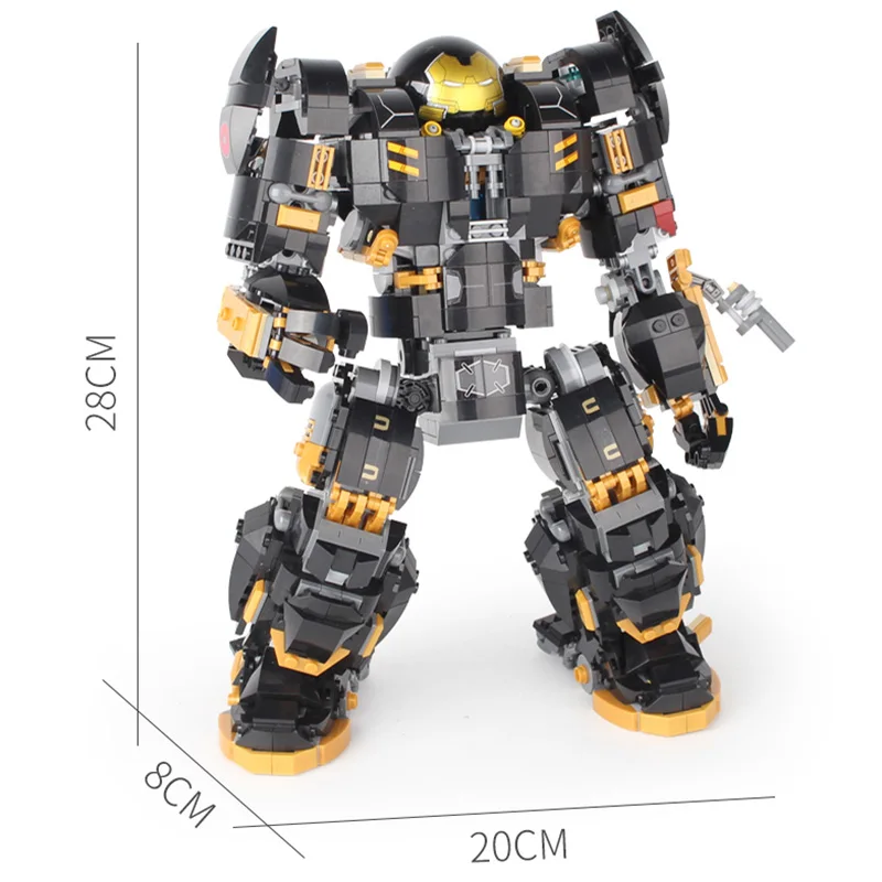 76105 халкбастер Железного человека Железный человек Марвел из Мстителей Супер Герои модель строительные блоки подарки на день рождения для мальчиков детские игрушки