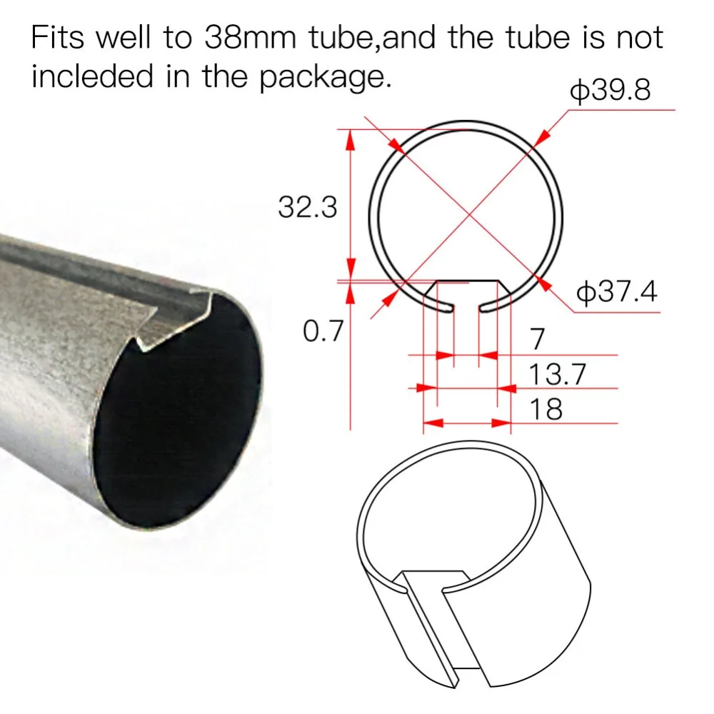 38MM Aluminum blinds motor  tube 