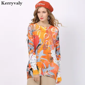 

New Style Fashion Casual Printed Sweater Women Autumn Sueter Mujer Invierno 2020 Plus Size Loose-Fit Base Shirt Sweater D6325