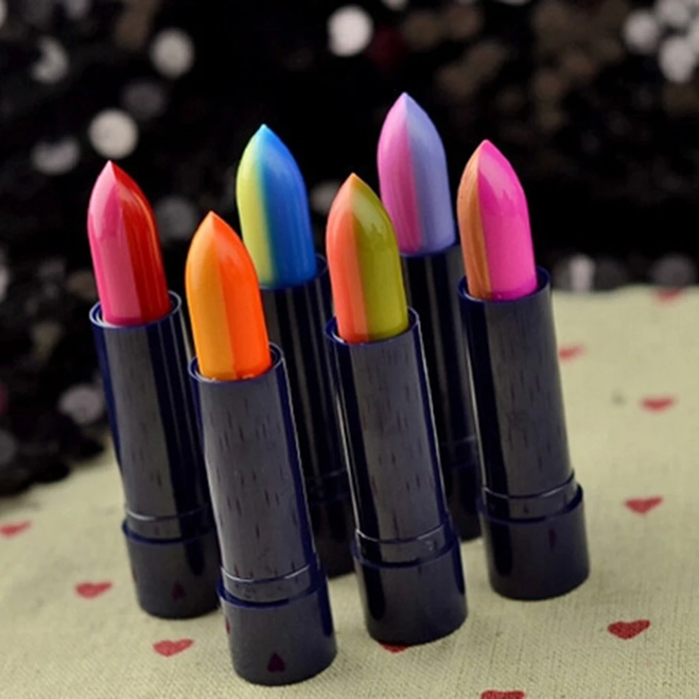 3.5g Mixed Colors Lipstick Rainbow Gradient Color Change Lipstcks Moisturizer lipstick lip rouge a levre tint |