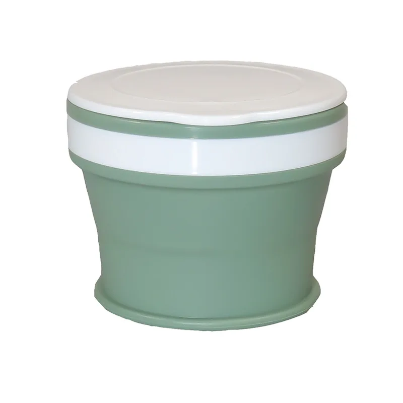 Lake green 170ml 170 мл/270 мл/350 мл наружная портативная герметичная силиконовая складная телескопическая чашка креативный подарок - Цвет: Lake green 170ml