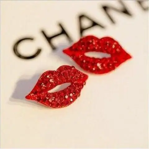 Boucles D'oreilles Cristal Venot Rouge Foncé - Bijou Français En Acier Inoxydable