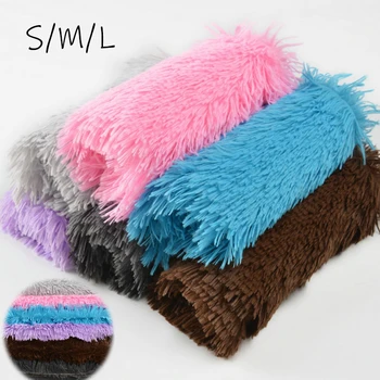 

Winter pet dog blanket warm long plush cat bed double layer sleeping blankets for small medium large dogs pet supplies cats