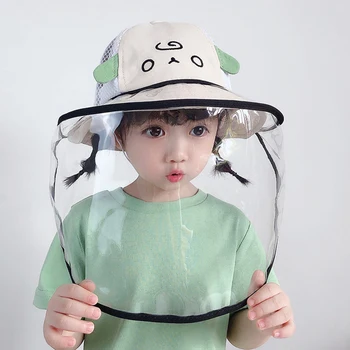 

Cute Baby Detachable Hat Face Cover Sun Hat Anti Droplet Protection Hat
