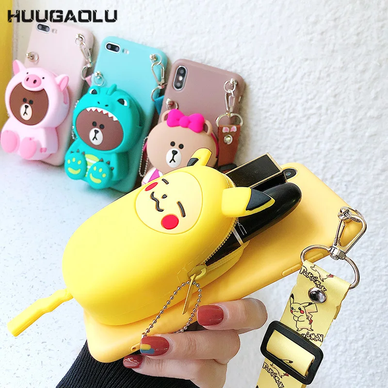 

For Samsung Galaxy S10 S9 S8 Plus A6 A7 A8 A9 2018 J3 J5 J7 J6 J4 J8 2018 2017 Cover Etui Coque Funda Zipper Wallet Cartoon Case