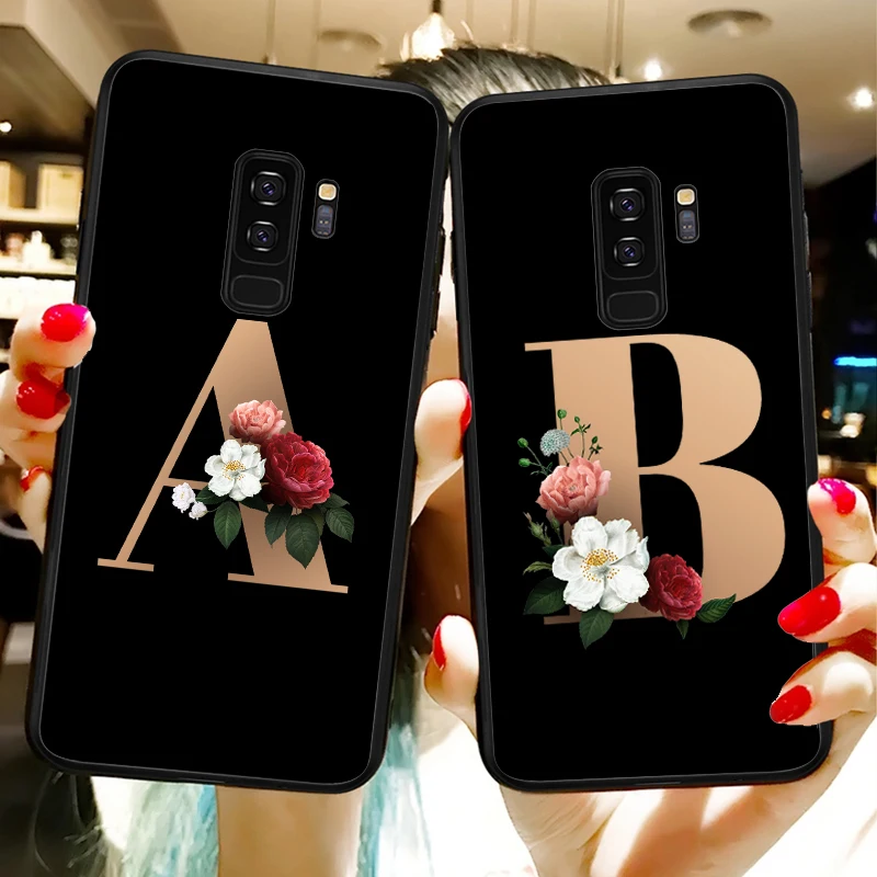 Черный матовый чехол для телефона с надписью на заказ Samsung Galaxy S7 S7EDGE S8 S9 S9PLUS S10 S10PLUS