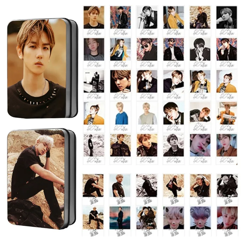 30 шт./компл. K-pop EXO новые Ablum не мешать мой темп Lomo карты Chanyeol Baekhyun фото карты с металлической коробкой