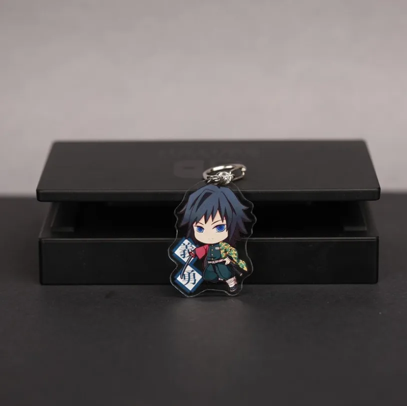 A Новинка, аниме, косплей демона, убийца, Kimetsu no Yaiba Kamado Tanjirou Nezuko Tomioka Giyuu Agatsuma Zenitsu, брелок для ключей - Цвет: A