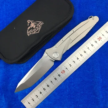 

kevin john Delta folding knife S35VN blade titanium handle camping hunting survival pocket Kitchen fruit knives