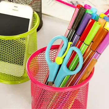 

Metal Hollow Rose Flower Design Cylinder Pen Pencil Pot Holder Container Vintage Women Makeup Brush Holders