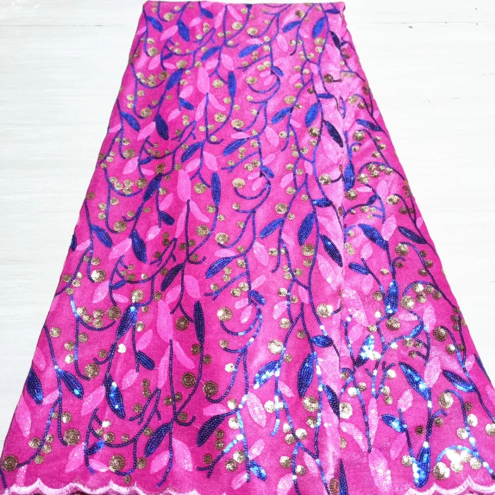 

Hot Sale Velvet Lace Fabric 2020 High Quality African lace fabric with sequins nigerian mesh tulle material for party