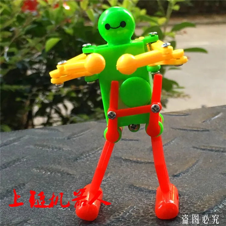 Stall Hot Selling Winding Toy Wind up Robot Spring Robot Torsion Butt Dancing Robot