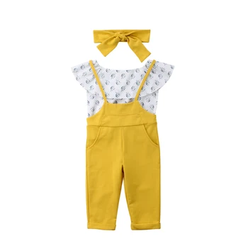 

Summer Flora Toddler Baby Girl Kids Off Shoulder T-shirt Tops+Long Leggings Summer Clothes Set 2-6Years