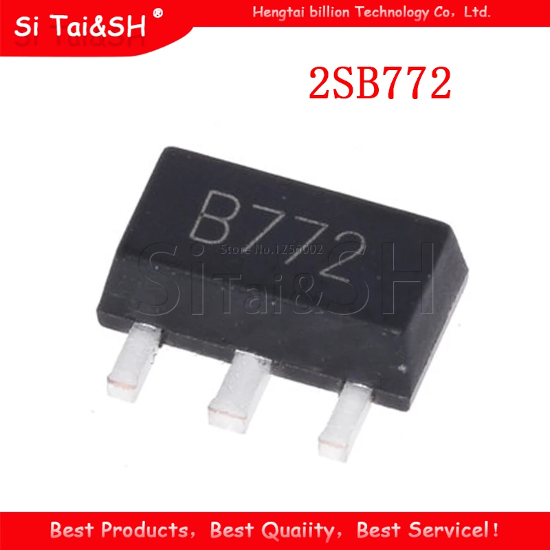 20 шт. 2SB772 SOT89 B772 SMD SOT-89 PNP транзистор средней мощности Новый и оригинальный |