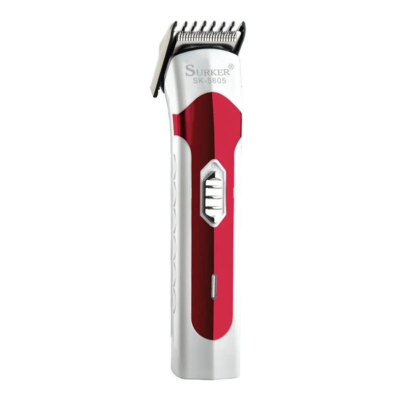 SURKER SK-5805, перезаряжаемая машинка для стрижки волос, мужская электробритва, триммер для бороды, машинка для стрижки волос, триммер для волос, EU Plug - Цвет: Red