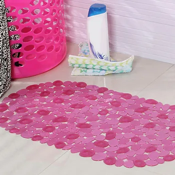 

Bath Mat Non-slip Cobblestone Stone Appearance with Suction Cup PVC Waterproof Mat XH8Z